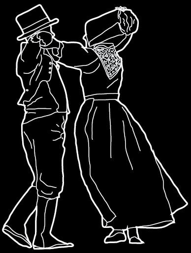 dessin d'un couple de danseurs